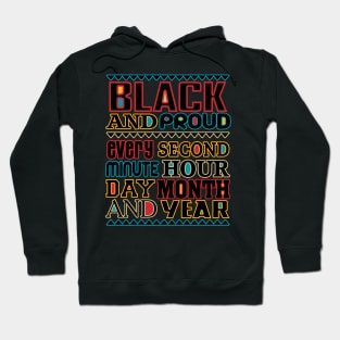 Black and Proud Black Lives African Color Word Art Original Hoodie